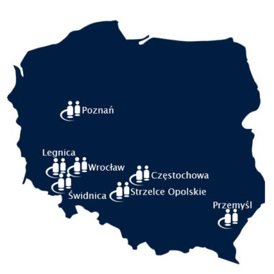 Map - Kantoren in Polen | Pollux Uitzendbureau